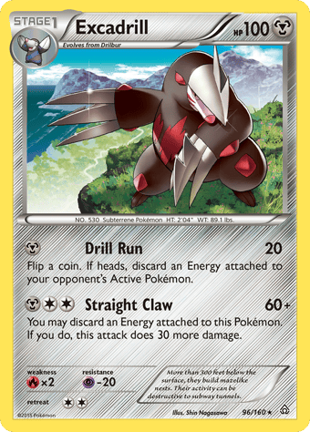 Excadrill Primal Clash Pokemon Card