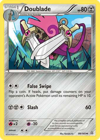Doublade Primal Clash Pokemon Card