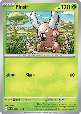 Pinsir Prismatic Evolutions Pokemon Card
