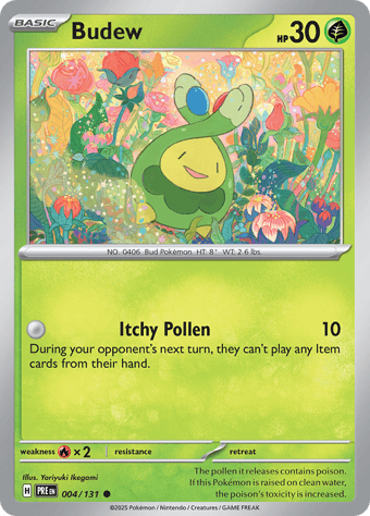 Budew Prismatic Evolutions Pokemon Card Budew Prismatic Evolutions Pokemon Card