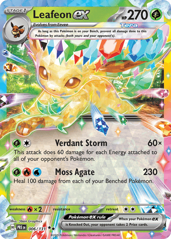 Leafeon EX Prismatic Evolutions Pokemon Card