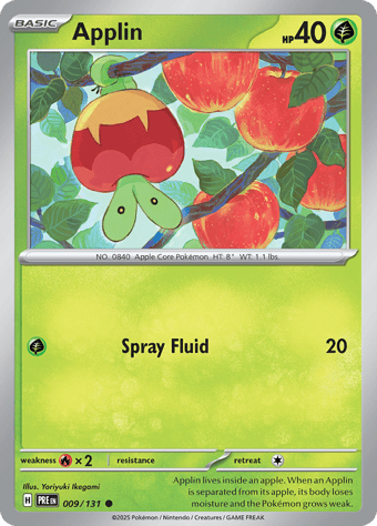 Applin Prismatic Evolutions Pokemon Card