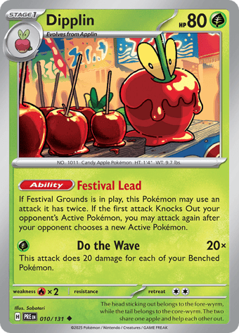 Dipplin Prismatic Evolutions Pokemon Card Dipplin Prismatic Evolutions Pokemon Card