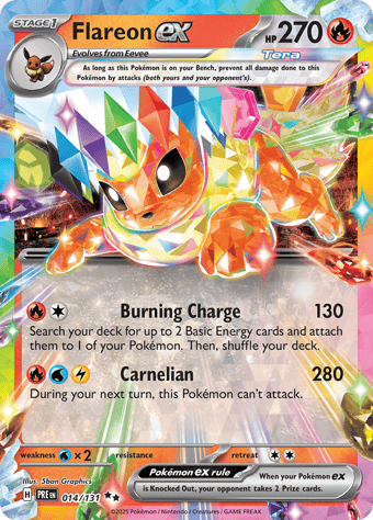 Flareon EX Prismatic Evolutions Pokemon Card