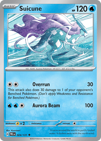 Suicune Prismatic Evolutions Pokemon Card