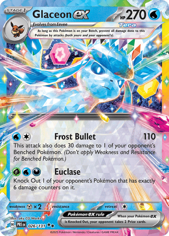 Glaceon EX Prismatic Evolutions Pokemon Card