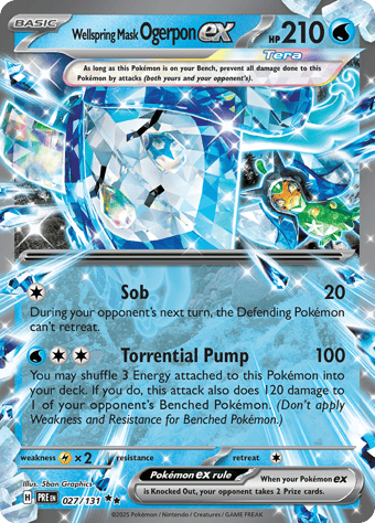 Wellspring Mask Ogerpon EX Prismatic Evolutions Pokemon Card
