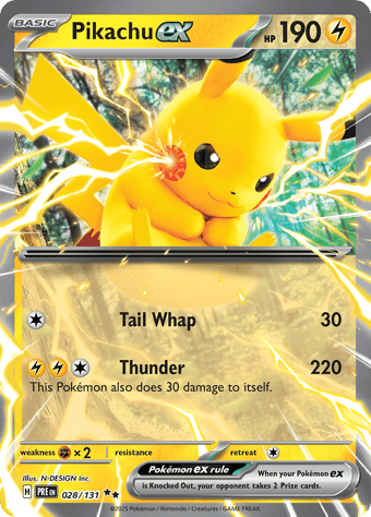 Pikachu EX Prismatic Evolutions Pokemon Card
