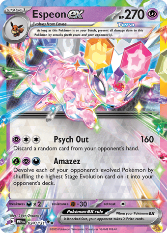 Espeon EX Prismatic Evolutions Pokemon Card