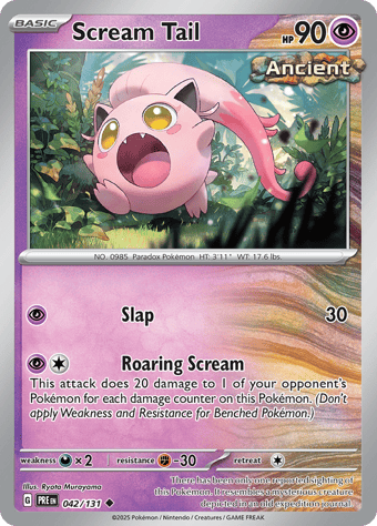 Scream Tail Prismatic Evolutions Pokemon Card Scream Tail Prismatic Evolutions Pokemon Card