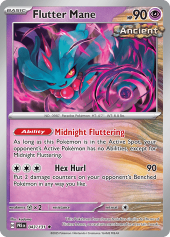 Flutter Mane Prismatic Evolutions Pokemon Card