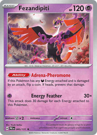 Fezandipiti Prismatic Evolutions Pokemon Card Fezandipiti Prismatic Evolutions Pokemon Card