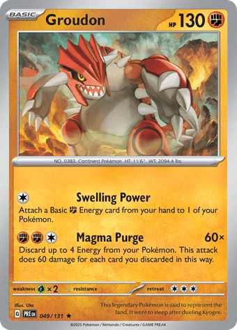 Groudon Prismatic Evolutions Pokemon Card Groudon Prismatic Evolutions Pokemon Card