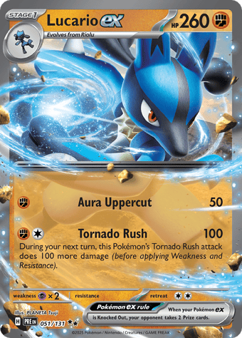 Lucario EX Prismatic Evolutions Pokemon Card