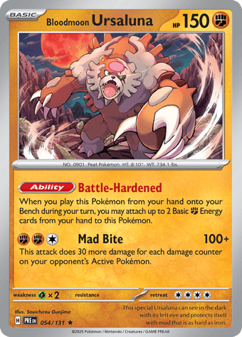 Bloodmoon Ursaluna Prismatic Evolutions Pokemon Card