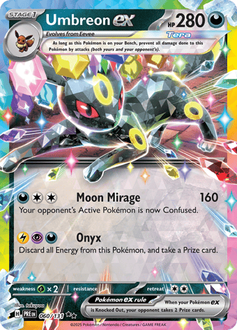 Umbreon EX Prismatic Evolutions Pokemon Card