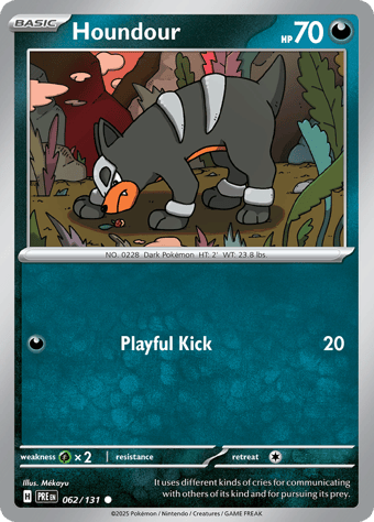 Houndour Prismatic Evolutions Pokemon Card Houndour Prismatic Evolutions Pokemon Card