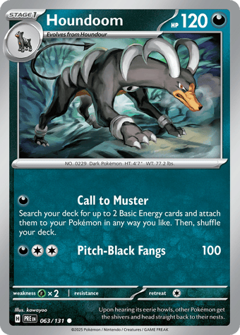 Houndoom Prismatic Evolutions Pokemon Card Houndoom Prismatic Evolutions Pokemon Card