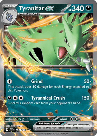 Tyranitar EX Prismatic Evolutions Pokemon Card