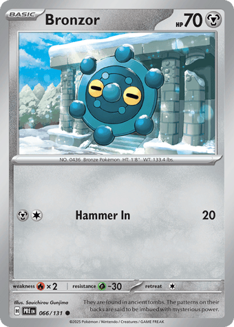 Bronzor Prismatic Evolutions Pokemon Card