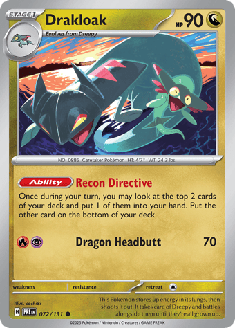 Drakloak Prismatic Evolutions Pokemon Card Drakloak Prismatic Evolutions Pokemon Card