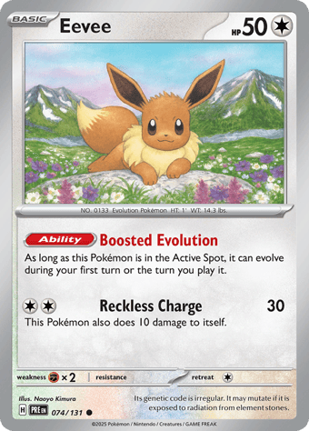 Eevee Prismatic Evolutions Pokemon Card