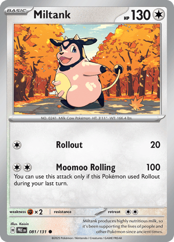 Miltank Prismatic Evolutions Pokemon Card