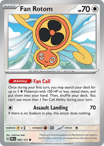 Fan Rotom Prismatic Evolutions Pokemon Card