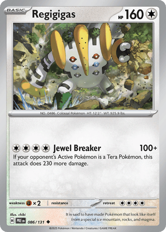 Regigigas Prismatic Evolutions Pokemon Card