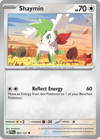 Shaymin Prismatic Evolutions Pokemon Card Shaymin Prismatic Evolutions Pokemon Card