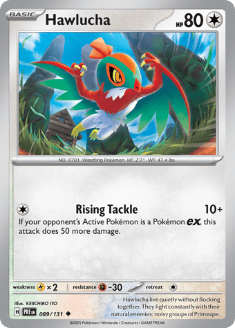 Hawlucha Prismatic Evolutions Pokemon Card Hawlucha Prismatic Evolutions Pokemon Card