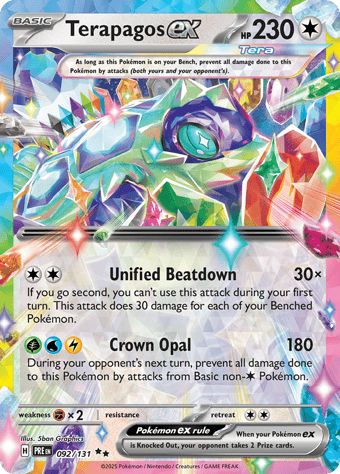 Terapagos EX Prismatic Evolutions Pokemon Card