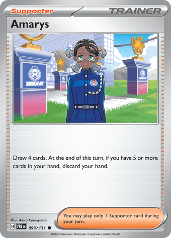 Amarys Prismatic Evolutions Pokemon Card