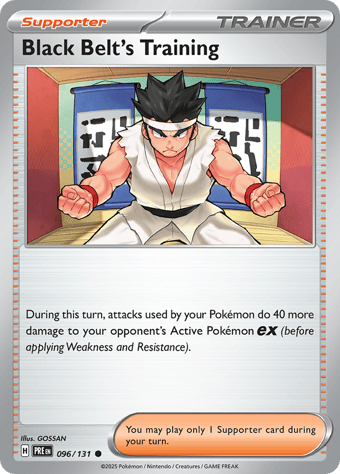 Black Belt's Training Prismatic Evolutions Pokemon Card