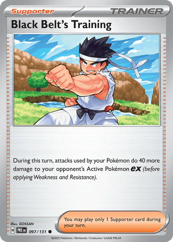 Black Belt's Training Prismatic Evolutions Pokemon Card