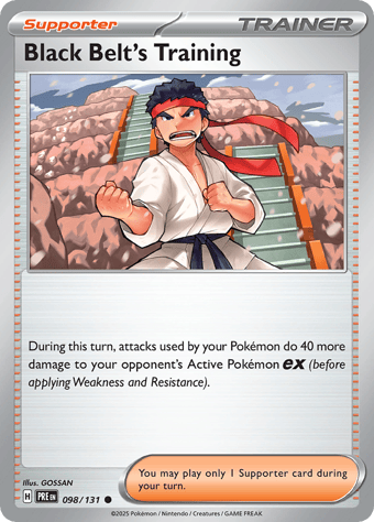 Black Belt's Training Prismatic Evolutions Pokemon Card