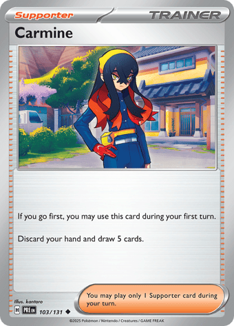 Carmine Prismatic Evolutions Pokemon Card