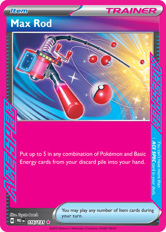 Max Rod Prismatic Evolutions Pokemon Card