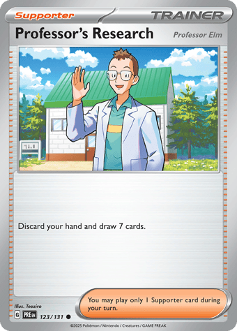 Professor's Research [Professor Elm] Prismatic Evolutions Pokemon Card