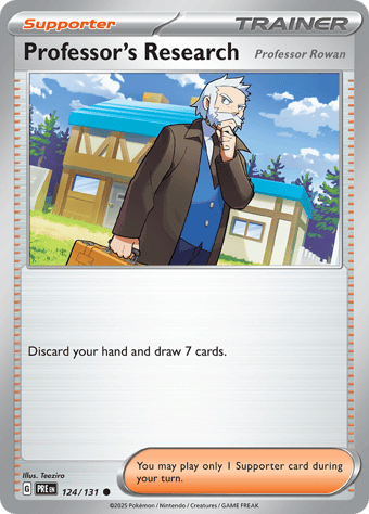 Professor's Research [Professor Rowan] Prismatic Evolutions Pokemon Card