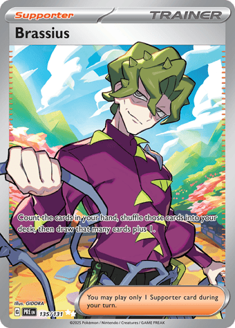 Brassius Prismatic Evolutions Pokemon Card