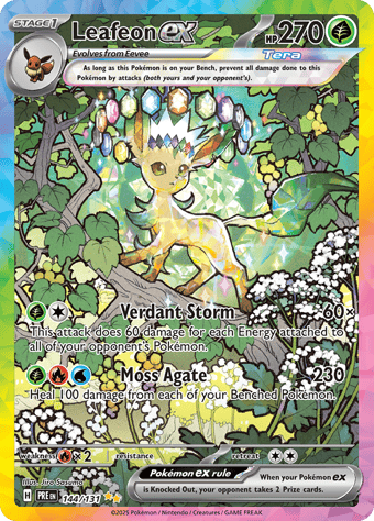 Leafeon EX Prismatic Evolutions Pokemon Card
