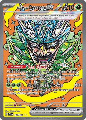 Teal Mask Ogerpon EX Prismatic Evolutions Pokemon Card