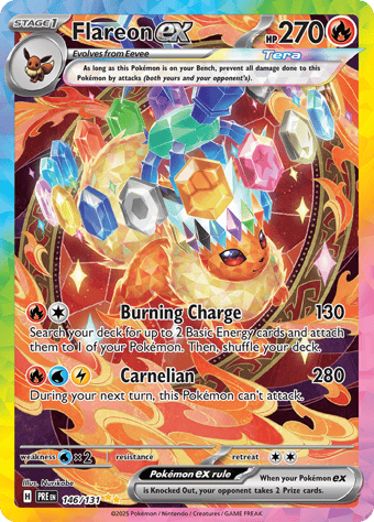 Flareon EX Prismatic Evolutions Pokemon Card