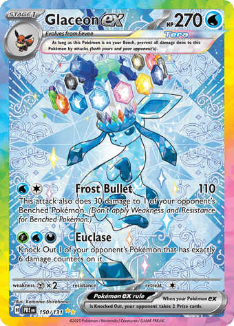 Glaceon EX Prismatic Evolutions Pokemon Card
