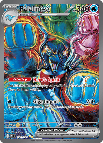 Palafin EX Prismatic Evolutions Pokemon Card