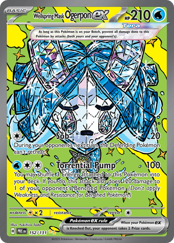 Wellspring Mask Ogerpon EX Prismatic Evolutions Pokemon Card