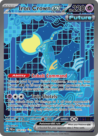 Iron Crown EX Prismatic Evolutions Pokemon Card