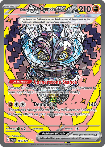 Cornerstone Mask Ogerpon EX Prismatic Evolutions Pokemon Card