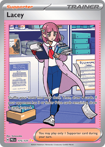 Lacey Prismatic Evolutions Pokemon Card